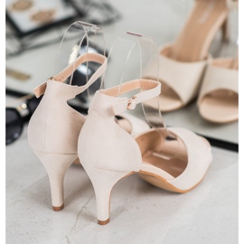 Stylische VINCEZA Pumps mit offener Zehenpartie beige 2