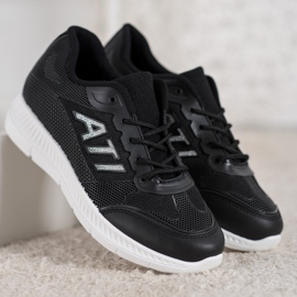 SHELOVET Bequeme Schuhe mit Mesh schwarz 2