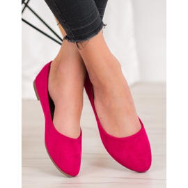 Klassische VINCEZA Ballerinas aus Wildleder rosa 2