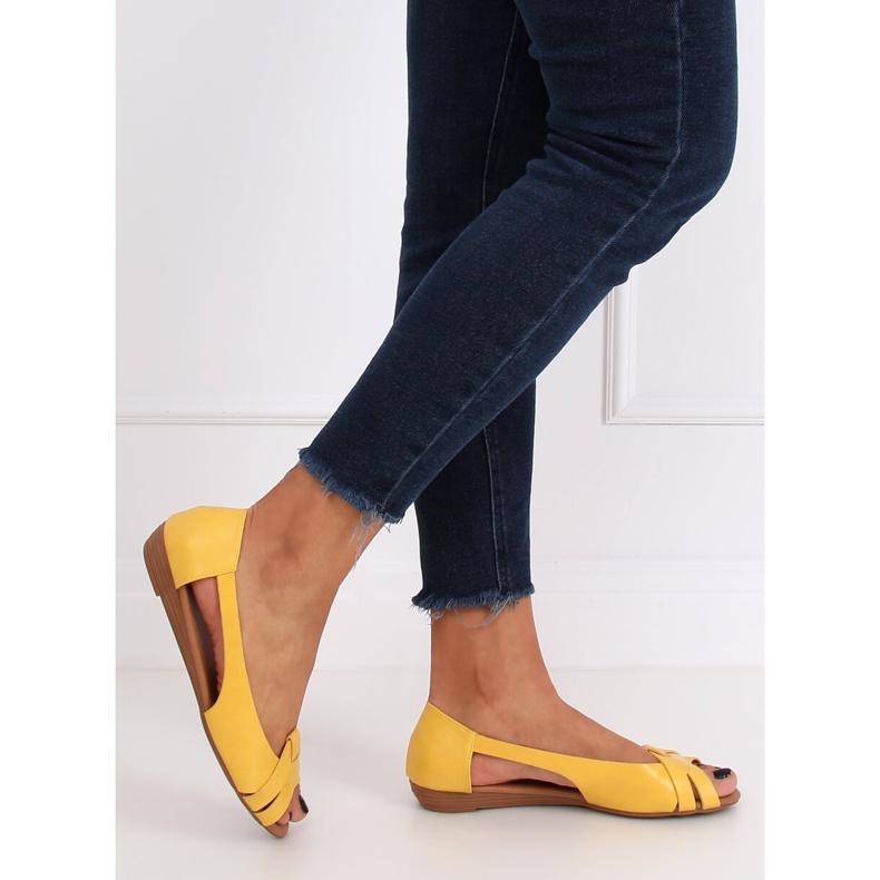 Ballerinas honig geschnitten CC221P Gelb 2