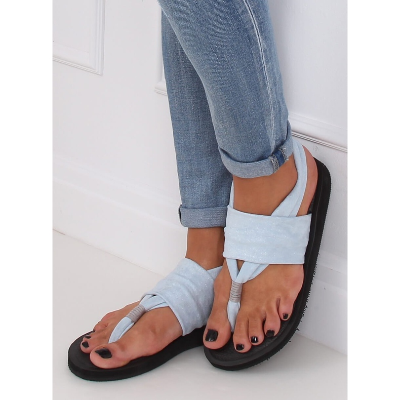 Blau DD82P Blaue Flip-Flops, Baumwolle 2