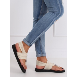 Sandalen, Baumwolle, beige DD82P Beige 2