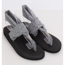 Graue Sandalen, Baumwolle, Grau DD81P Grau 1