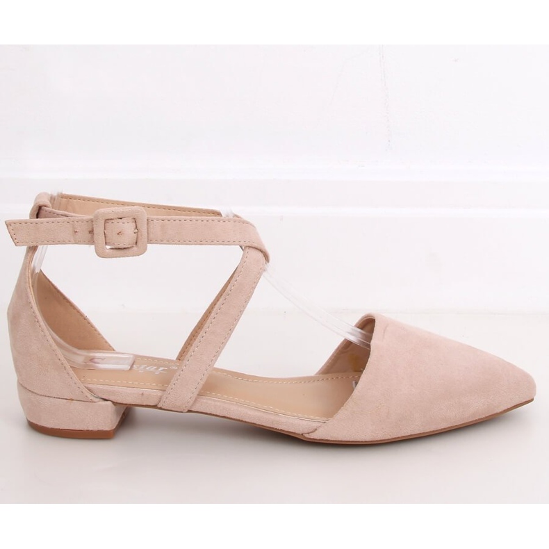 Beige geschnittene Ballerinas LL-213P Beige 1