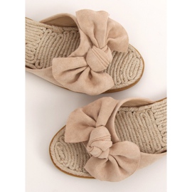 Beige Espadrilles Damen beige Hausschuhe YT-98 Beige 1