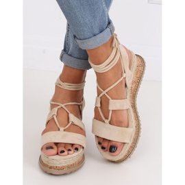 Beige Espadrilles-Sandalen JH116 Beige 1
