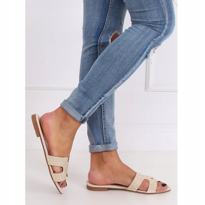 Beige Hausschuhe für Damen Q-88 Beige 2