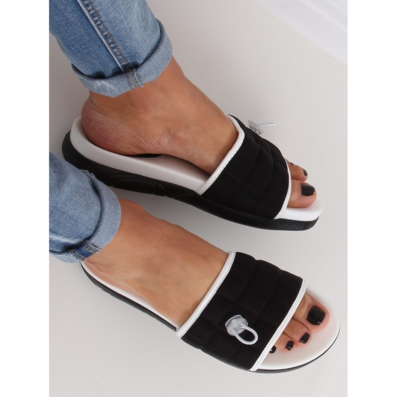 Schwarze Damen Hausschuhe schwarz G-338 Schwarz 1