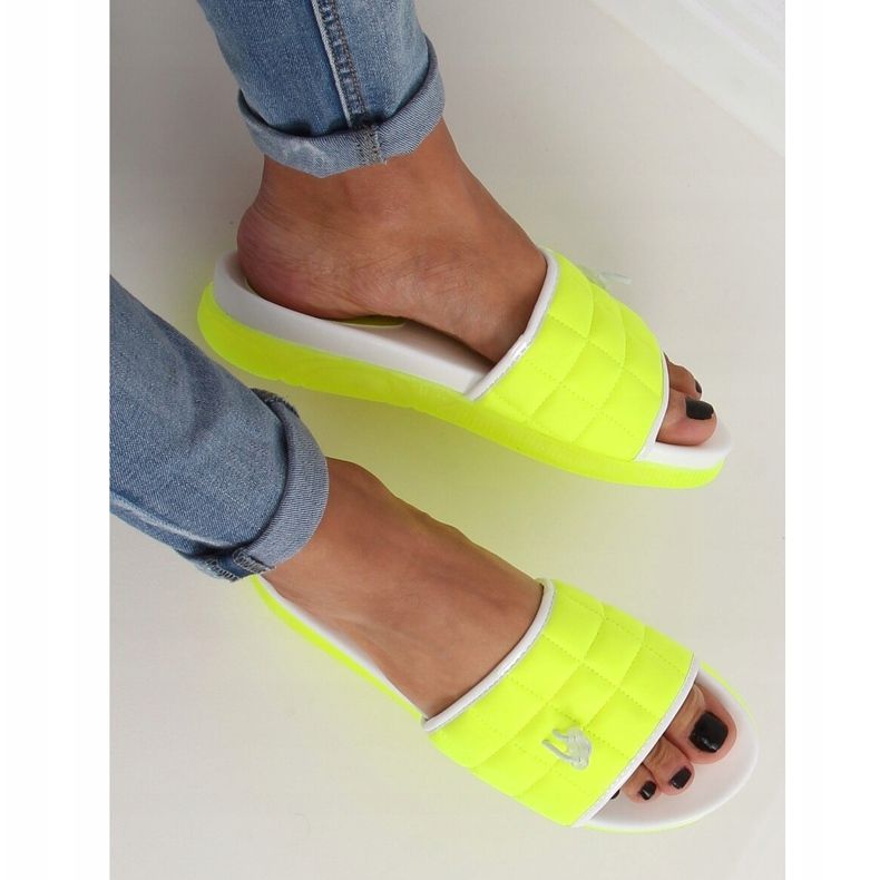 Neon Damenhausschuhe G-338 Grün mehrfarbig 2