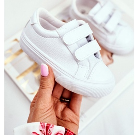 Apawwa Weiße Pergomo Klett-Kindersneaker 1