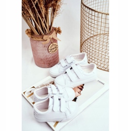 Apawwa Weiße Pergomo Klett-Kindersneaker 2