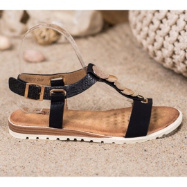 Evento Schwarze Sandalen mit Ornamenten 2