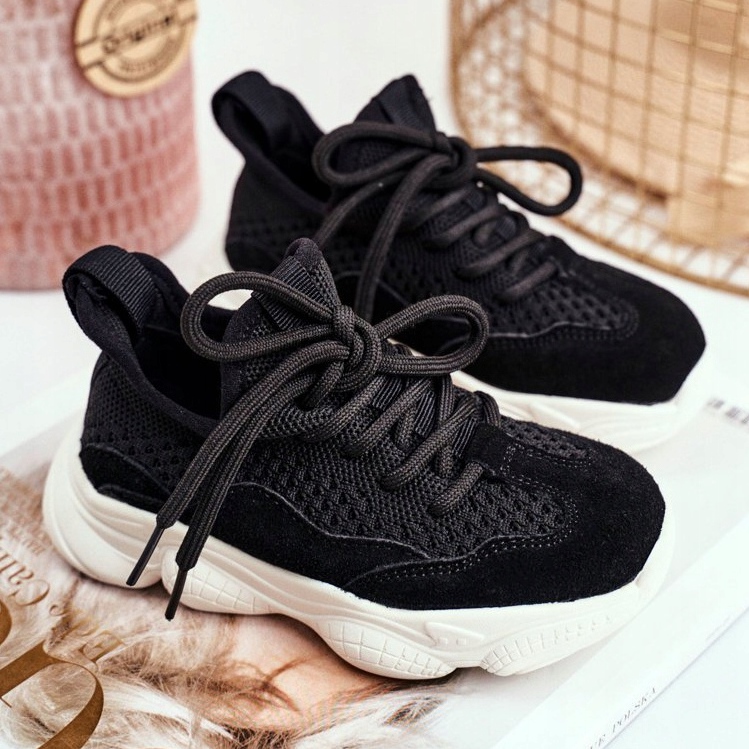 Apawwa Schwarze Volema Schnürschuhe für Kinder 2