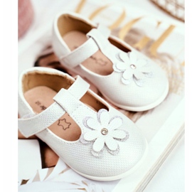 Apawwa Kinderballerinas mit Klettverschluss Blume Silber Antrela grau 2