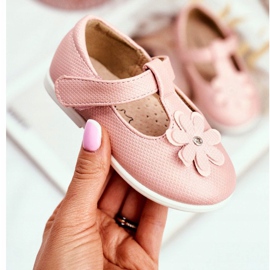 Apawwa Kinderballerinas auf Klettverschluss Blume Pink Anthrela rosa 2