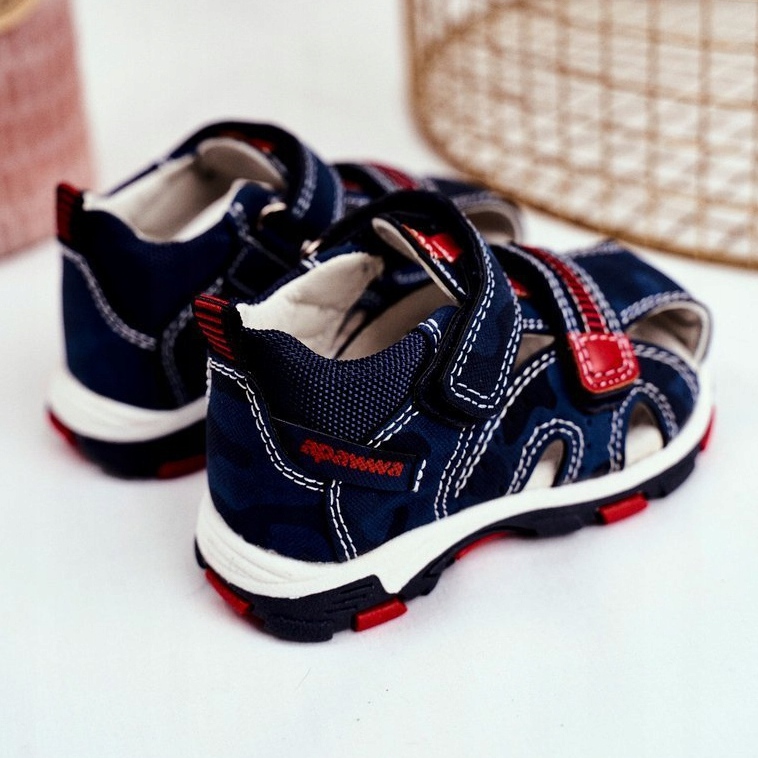 Apawwa Kindersandalen mit Klettverschluss Navy Goreno marineblau 1