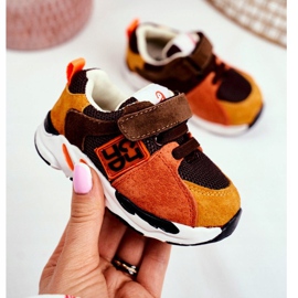 Apawwa Sport Kinderschuhe mit Klettverschluss Braun Jonaba orange mehrfarbig gelb 2