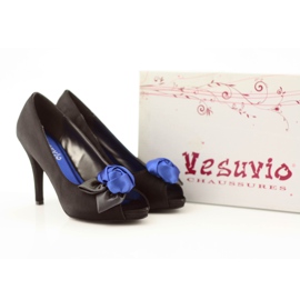 Damen McArthur 11bk schwarze Pumps blau 5