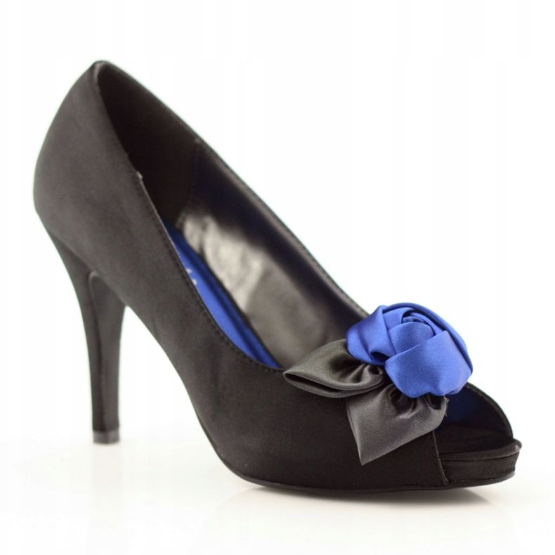 Damen McArthur 11bk schwarze Pumps blau 1