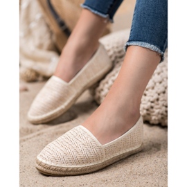 SHELOVET Geflochtene Espadrilles in Beige 2