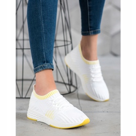 SHELOVET Slip-On Schuhe aus Textil weiß 1