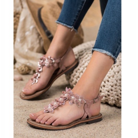 Evento Flip-Flops Sandalen mit Blumen rosa 1