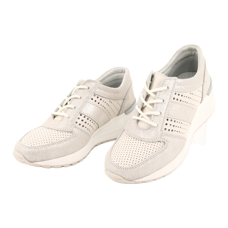 Jezzi Bequeme Sportschuhe am Keilabsatz 20PB08-1641 beige 2