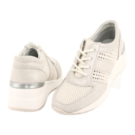 Jezzi Bequeme Sportschuhe am Keilabsatz 20PB08-1641 beige 3