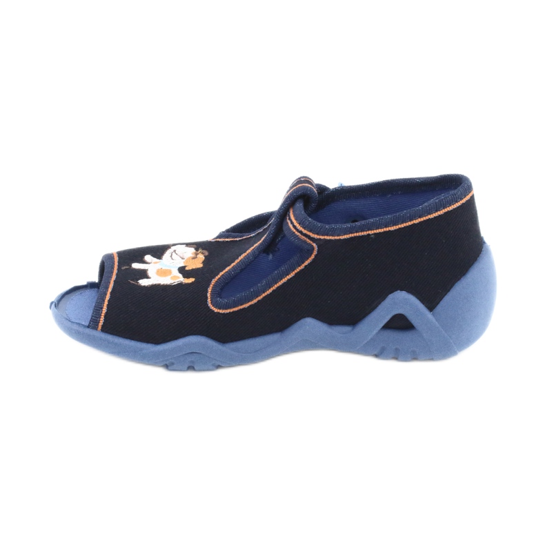Befado Kinderschuhe 217P105 marineblau orange 1