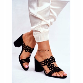 Elegante Damen Hausschuhe On a Bar Sergio Leone Schwarz SK031 2