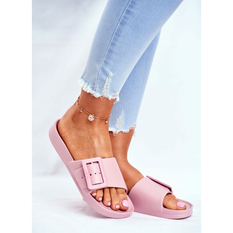 Damen Hausschuhe Big Star mit Schnalle Rosa FF274A387 1