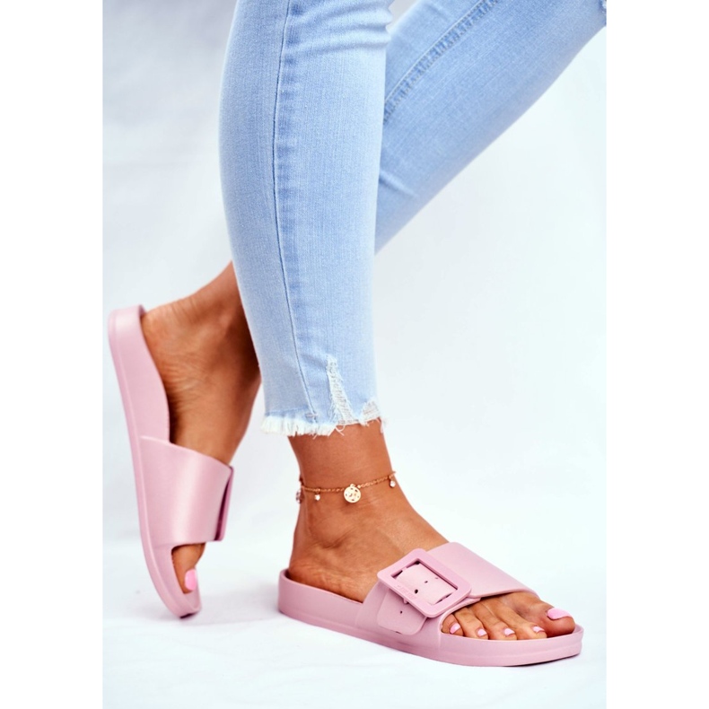 Damen Hausschuhe Big Star mit Schnalle Rosa FF274A387 2