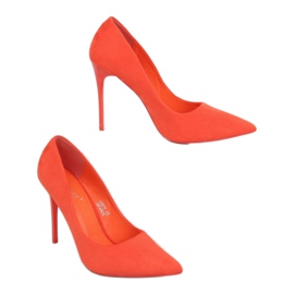 Pumps auf Wildleder orange LE07P Orange 1