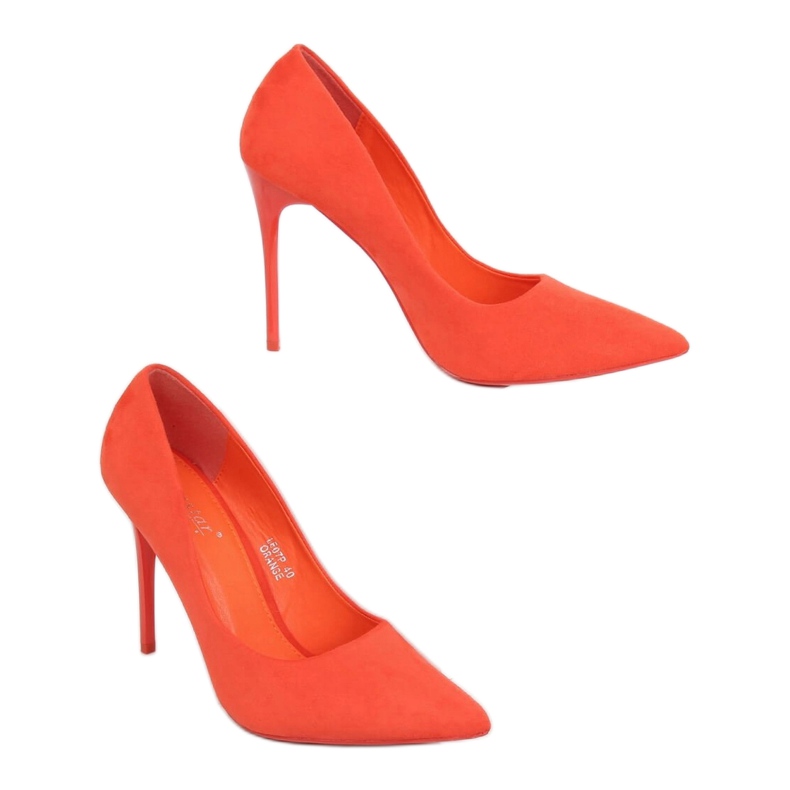Pumps auf Wildleder orange LE07P Orange 1