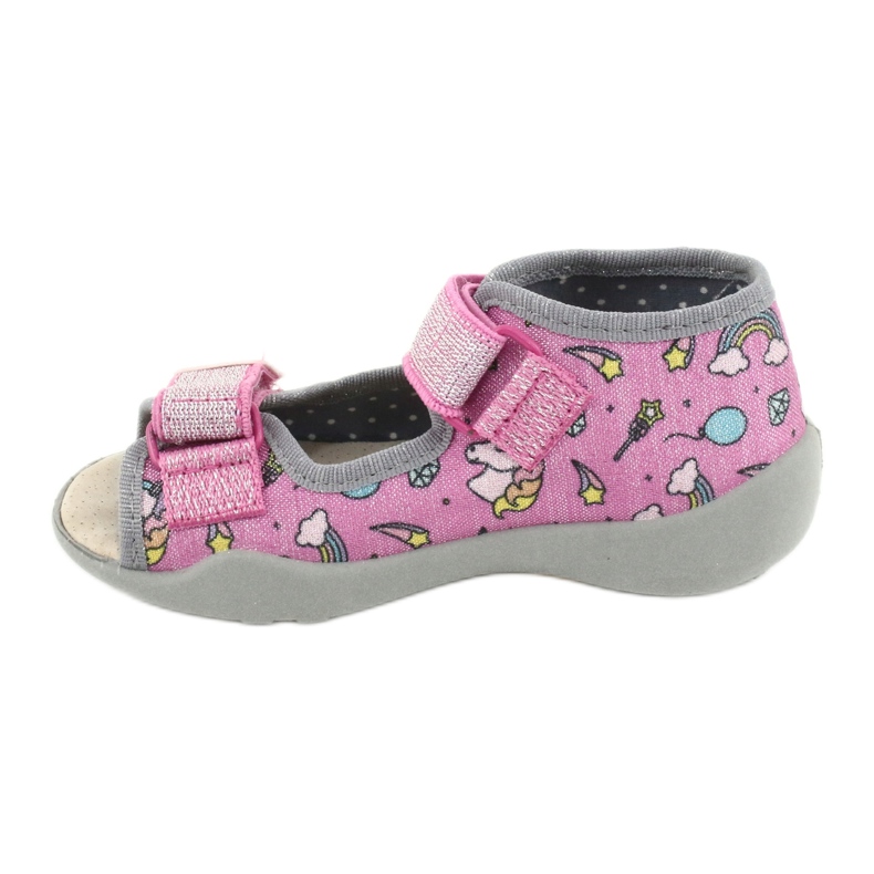 Befado gelbe Kinderschuhe 342P010 rosa grau mehrfarbig 1
