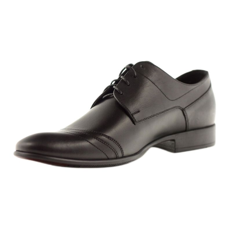 Herren Lederhalbschuhe Pilpol 1099 schwarz 2