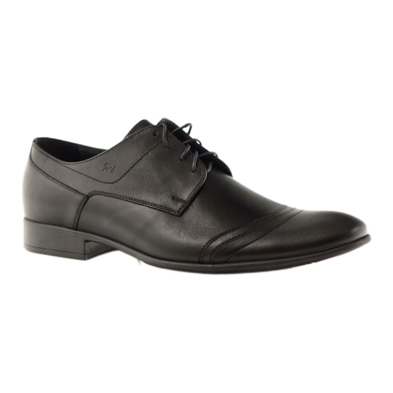 Herren Lederhalbschuhe Pilpol 1099 schwarz 1