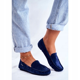 Vinceza Damen Slipper Wildleder Blau Papito 1