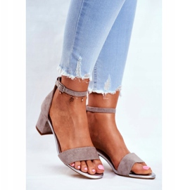 Damen Sandalen Eco-Suede Sergio Leone Grau SK839 1