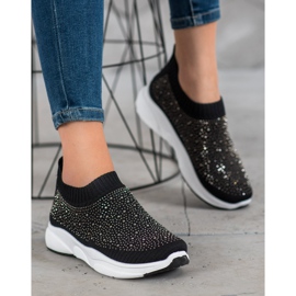 Kayla Sportschuhe mit Kristallen schwarz 1