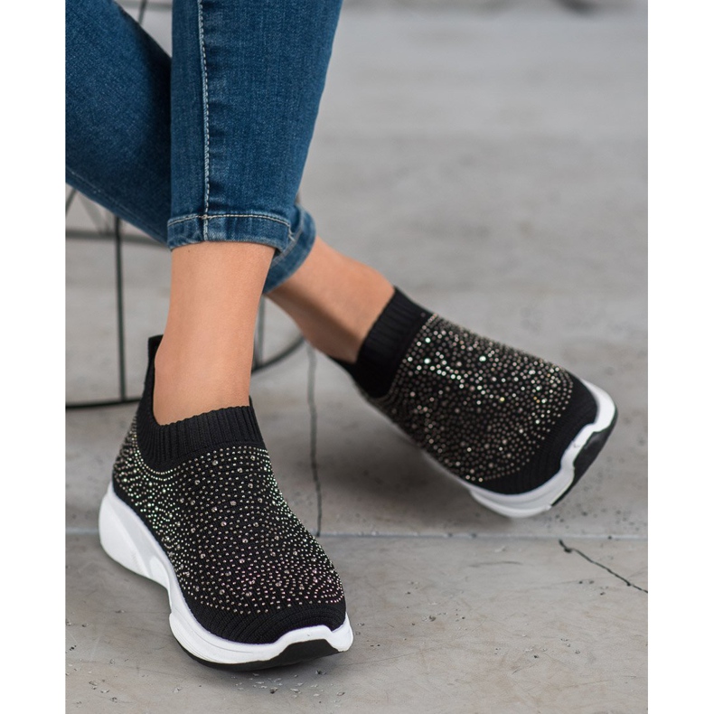 Kayla Sportschuhe mit Kristallen schwarz 2