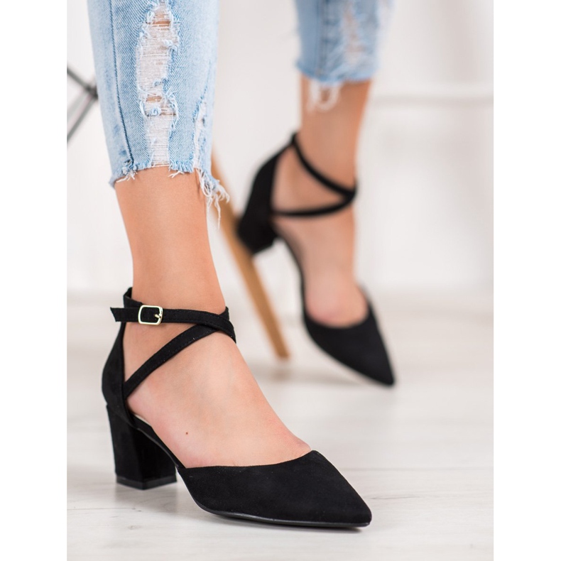 Evento Wildleder Pumps schwarz 1