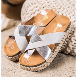 SHELOVET Hausschuhe auf der Plattform grau 1