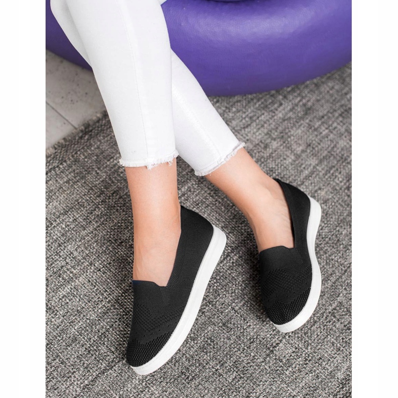 Via Giulia  Slipons auf der Plattform schwarz 2