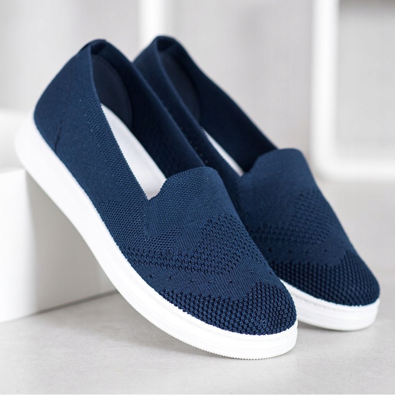 Via Giulia  Slipons auf der Plattform blau 2