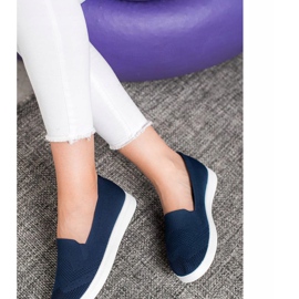 Via Giulia  Slipons auf der Plattform blau 1