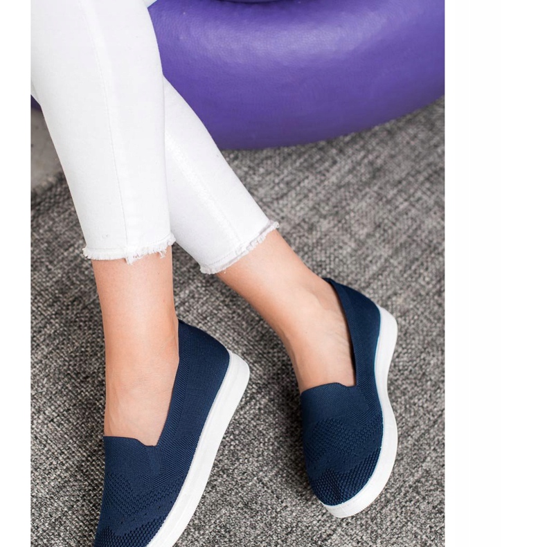 Via Giulia  Slipons auf der Plattform blau 1