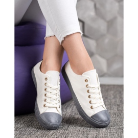 SHELOVET Textil-Sneakers weiß grau 1