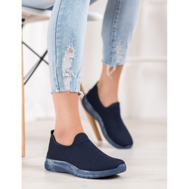 Super Mode Sportschuhe zum Hineinschlüpfen marineblau blau 2