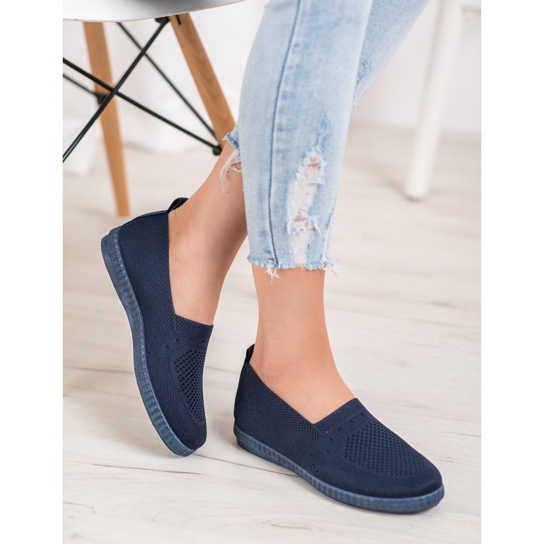 Via Giulia  Durchbrochene Slip-On-Sneakers marineblau blau 1